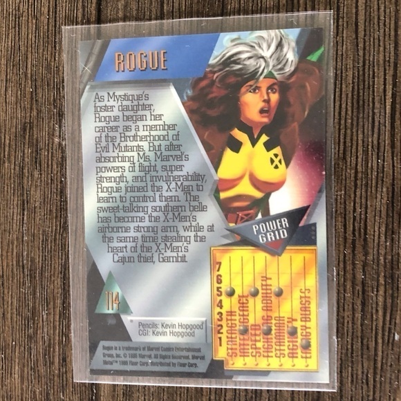 1995 Marvel Metal trading card: Rogue #114 - Picture 2 of 2
